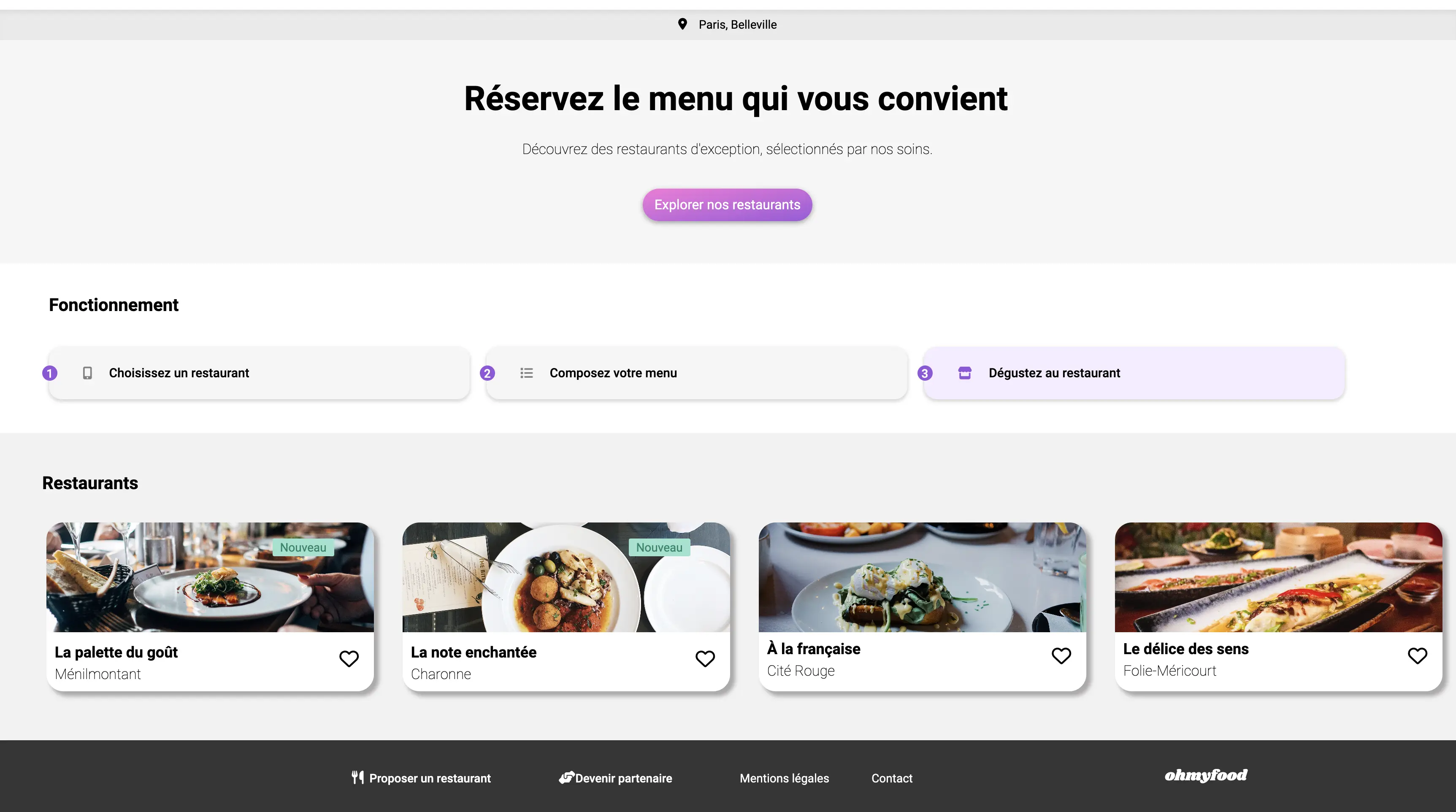 Projet Ohmyfood